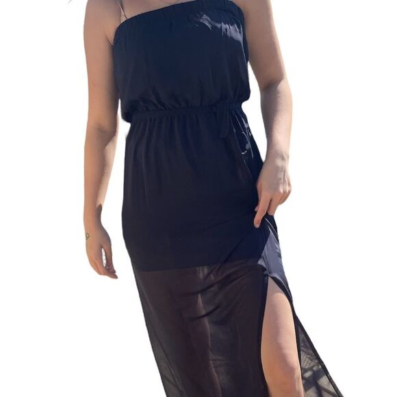Forever 21 Dresses & Skirts - strapless semi sheer maxi dress